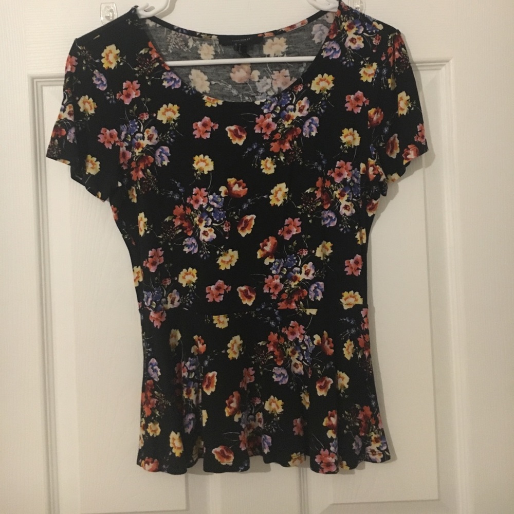 Floral peplum shirt