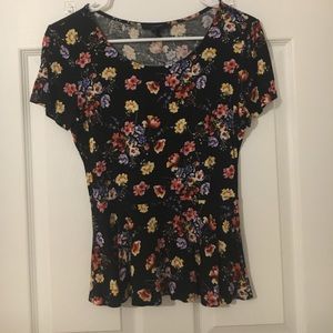 Floral peplum shirt