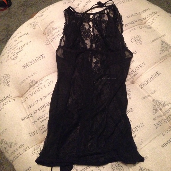 NWT Oh la la Cheri blaxk halter babydoll w/thong - Picture 1 of 3