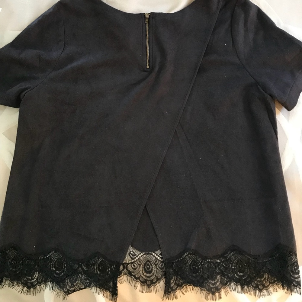 Faux suede top by Design Lab for Lord and Taylor