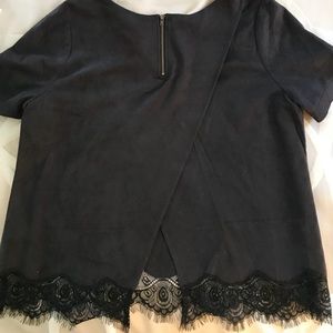 Faux suede top by Design Lab for Lord and Taylor
