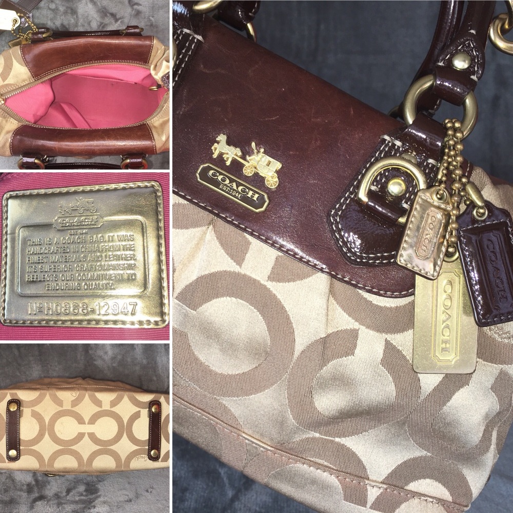 Coach Sabrina OpArt Authentic Satchel 12947