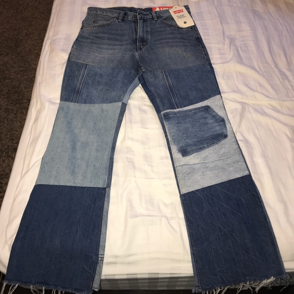 levi bootcut different toned jeans