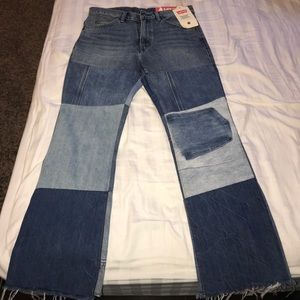 levi bootcut different toned jeans