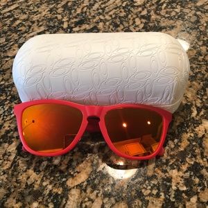 Oakley Mirrored Frogskins OO9013-48 Red Sunglasses