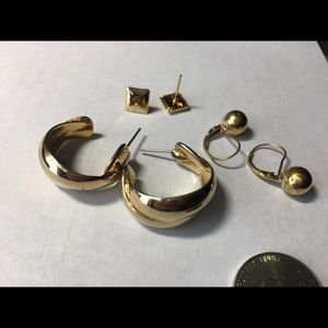 Brass Twisted Loop Earings