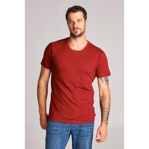 Round neck cotton slub t-shirt