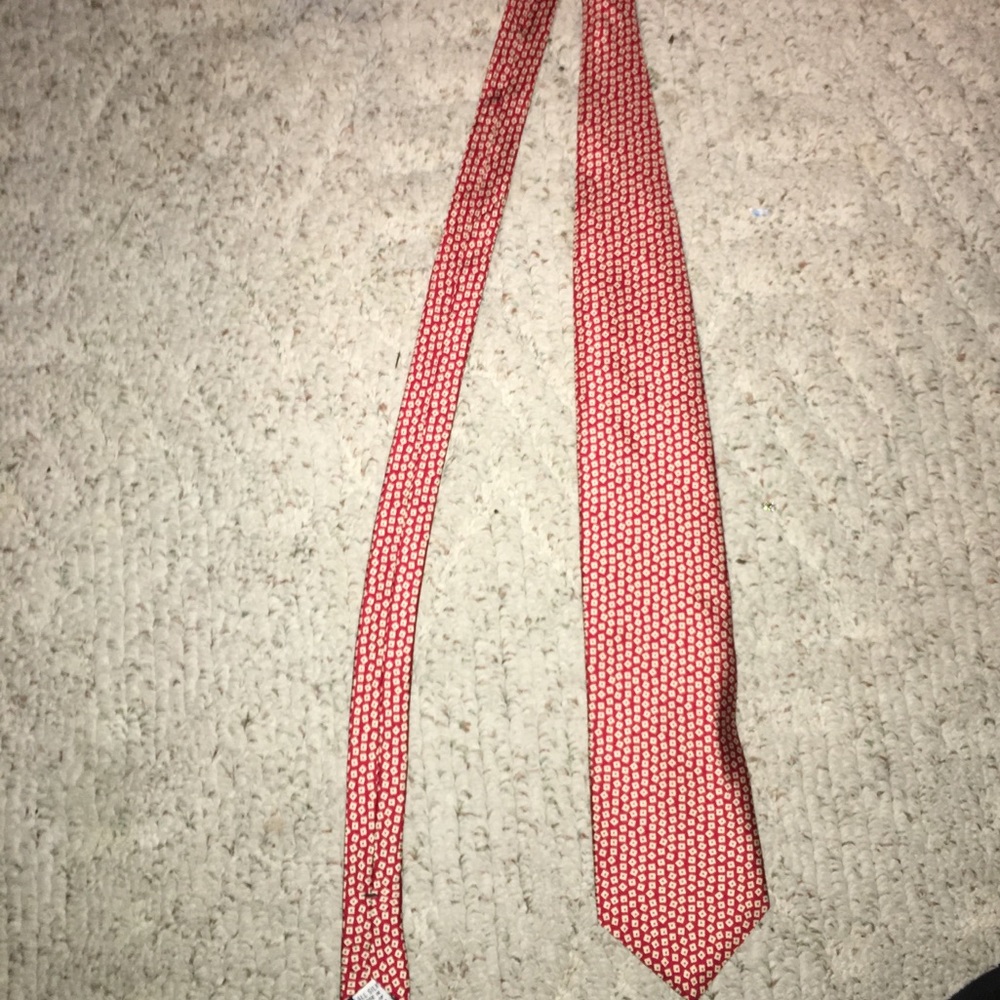 Stafford Red and White Tie