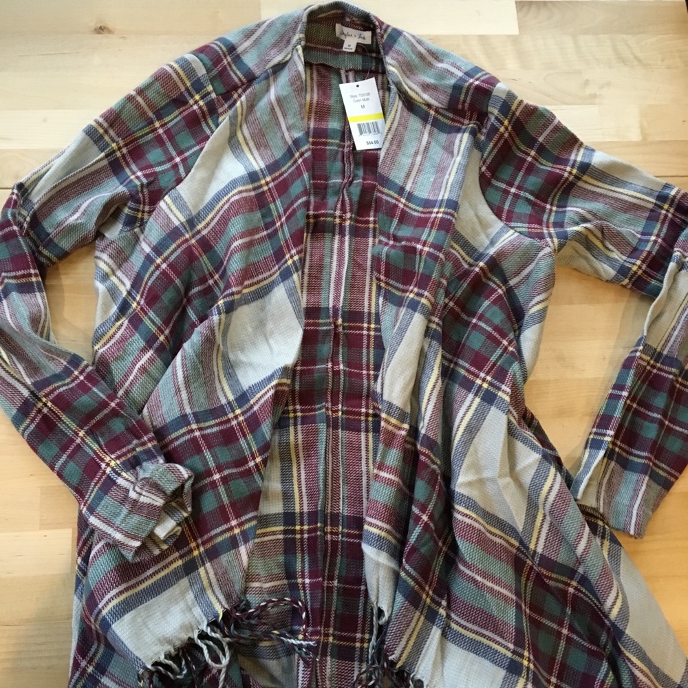 Plaid shrug
