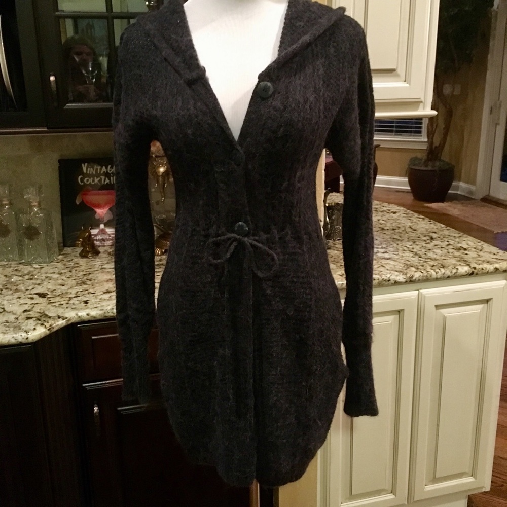 Ella Moss Wool blend Charcoal Cardigan