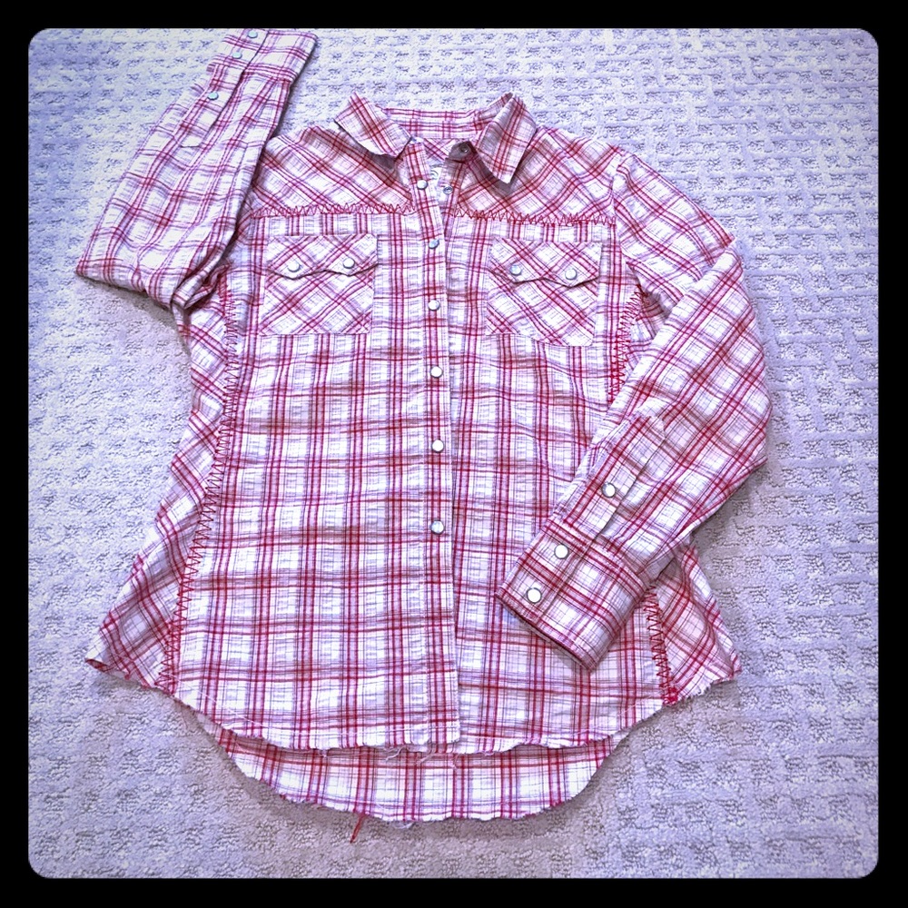 Wild West wear red plaid shirt