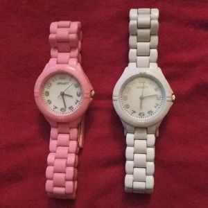 Sprout watches - lot of 2 - white and pink