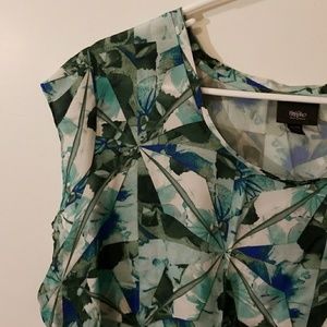 Patterned Sleeveless Top