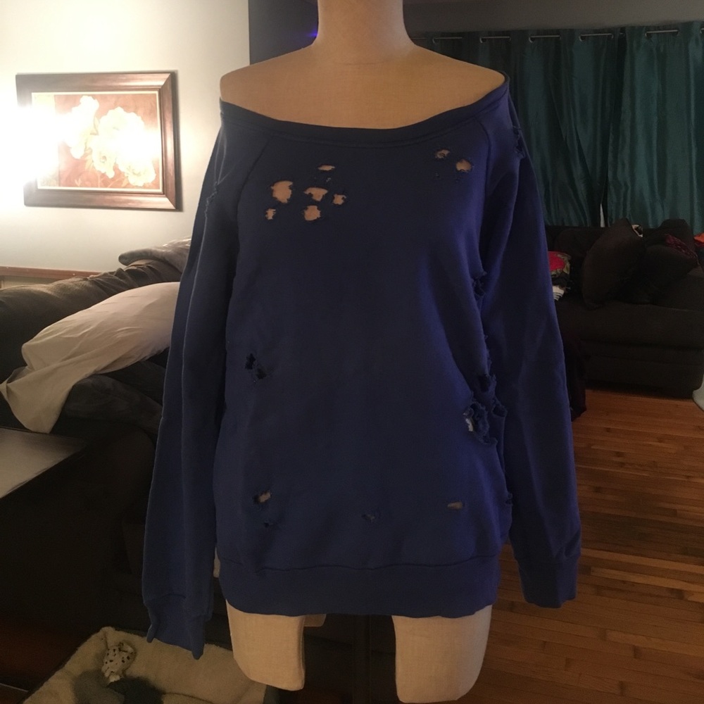 Destroy off the shoulder sweater