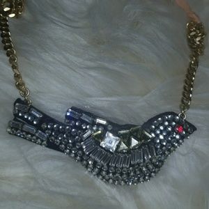 Juicy Couture rhinestone bird necklace