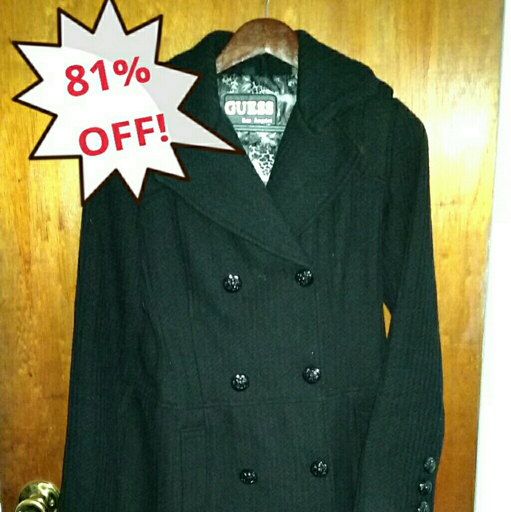 Stylish authentic Guess coat, wool blend, size S