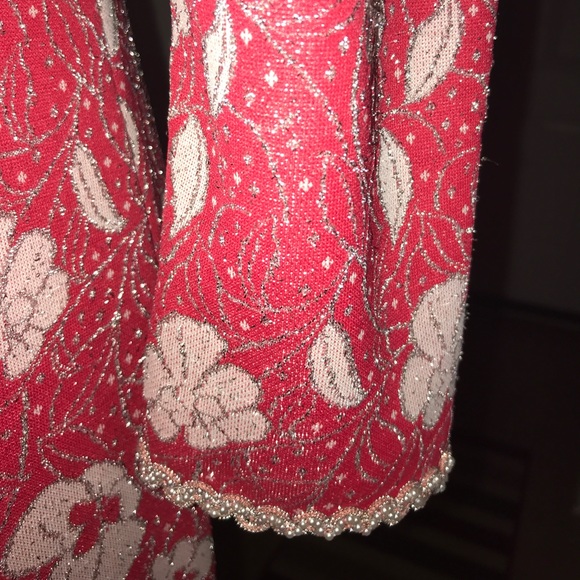 Vintage Floral Full Length Glitter Gown Size S😘 - Picture 6 of 8