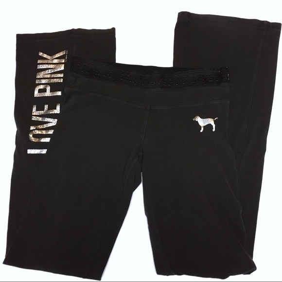 PINK Victoria's Secret Pants - PINK VICTORIA'S SECRET Black Yoga Pants - SMALL