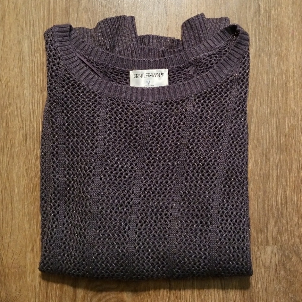 Gentlefawn Gray and Gold Light Oversized Sweater