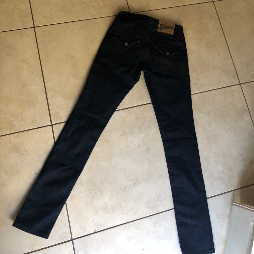 Denims with flap pockets blue some stretch
