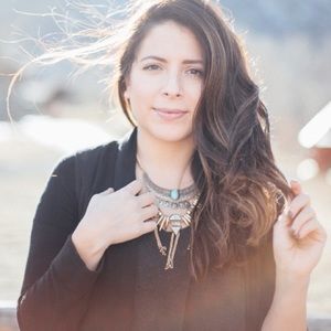 Turquoise and gold statement necklace