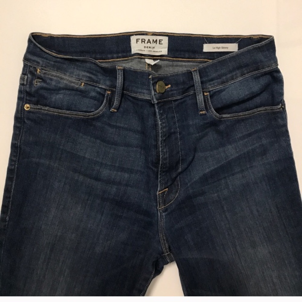 Frame high waist skinnies