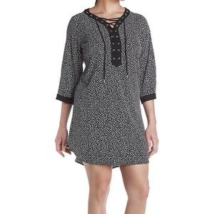 Jones New York Plus Size Dot Laceup Shirt Dress