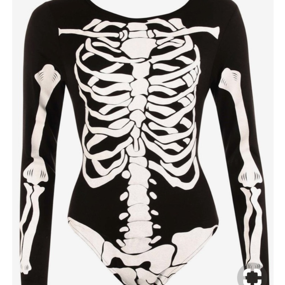 Halloween Skeleton Leotard Long sleeves