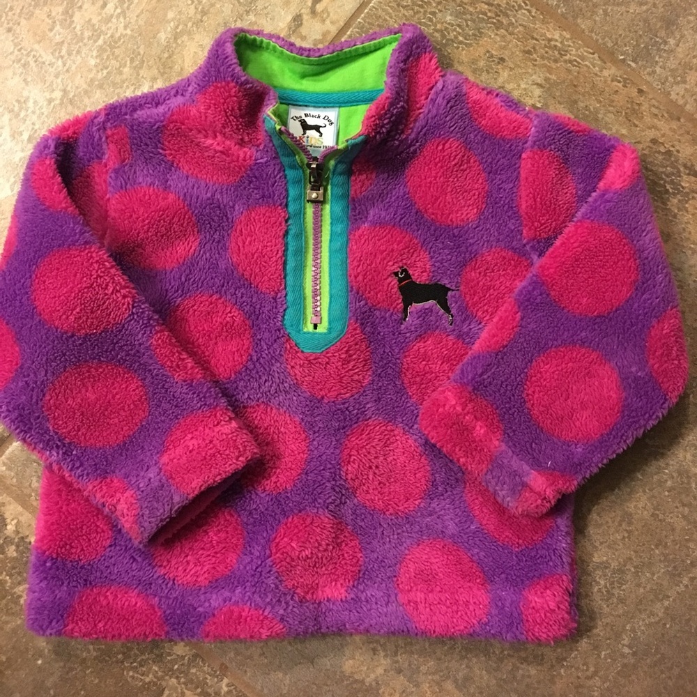 Super soft Black Dog half zip fleece