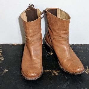 Frye lace up ankle booties