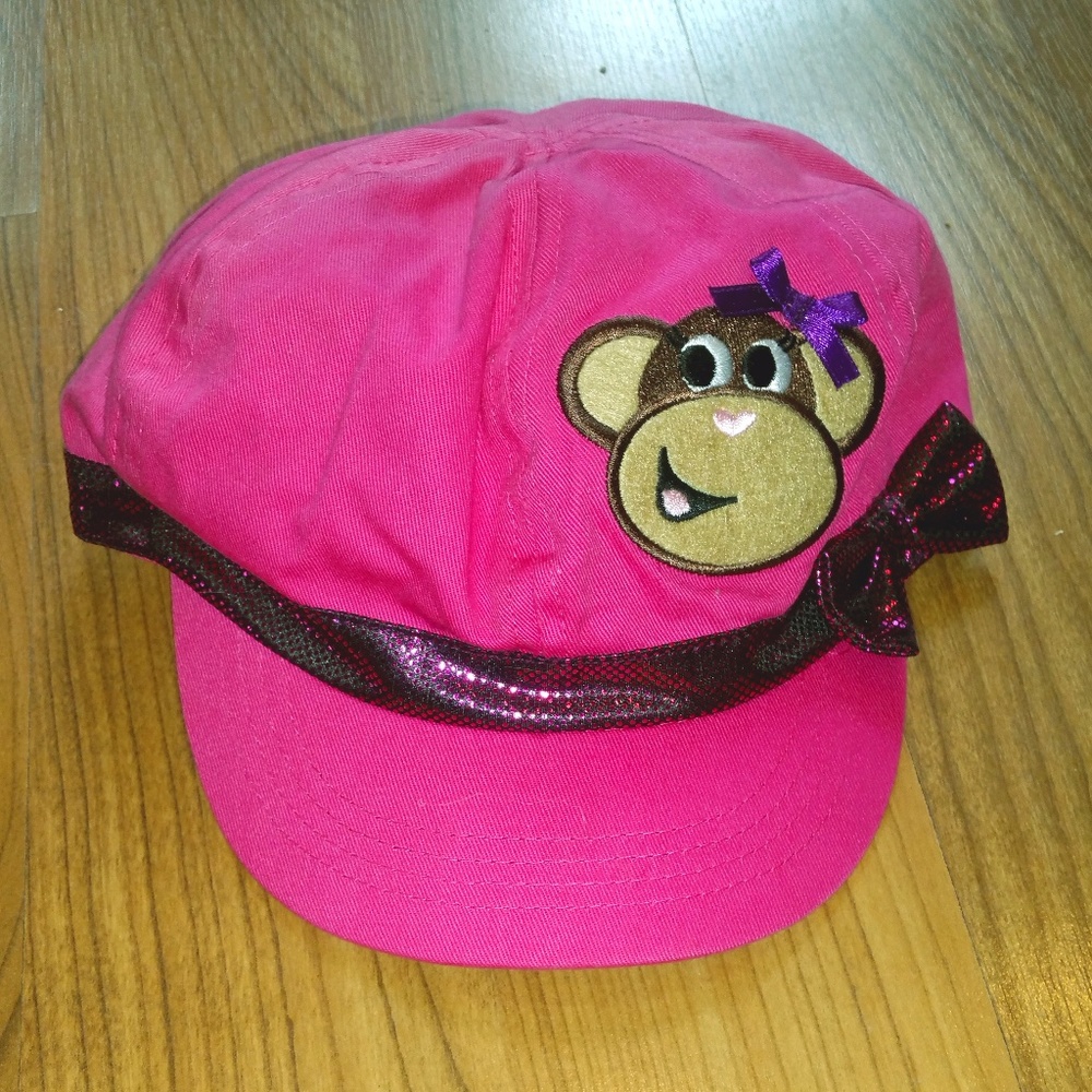 Cute and fun pink monkey hat!