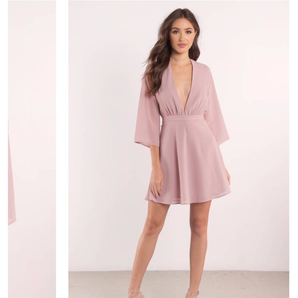 TOBI plunge neck dress