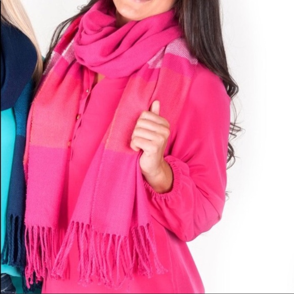Pink oversized scarf