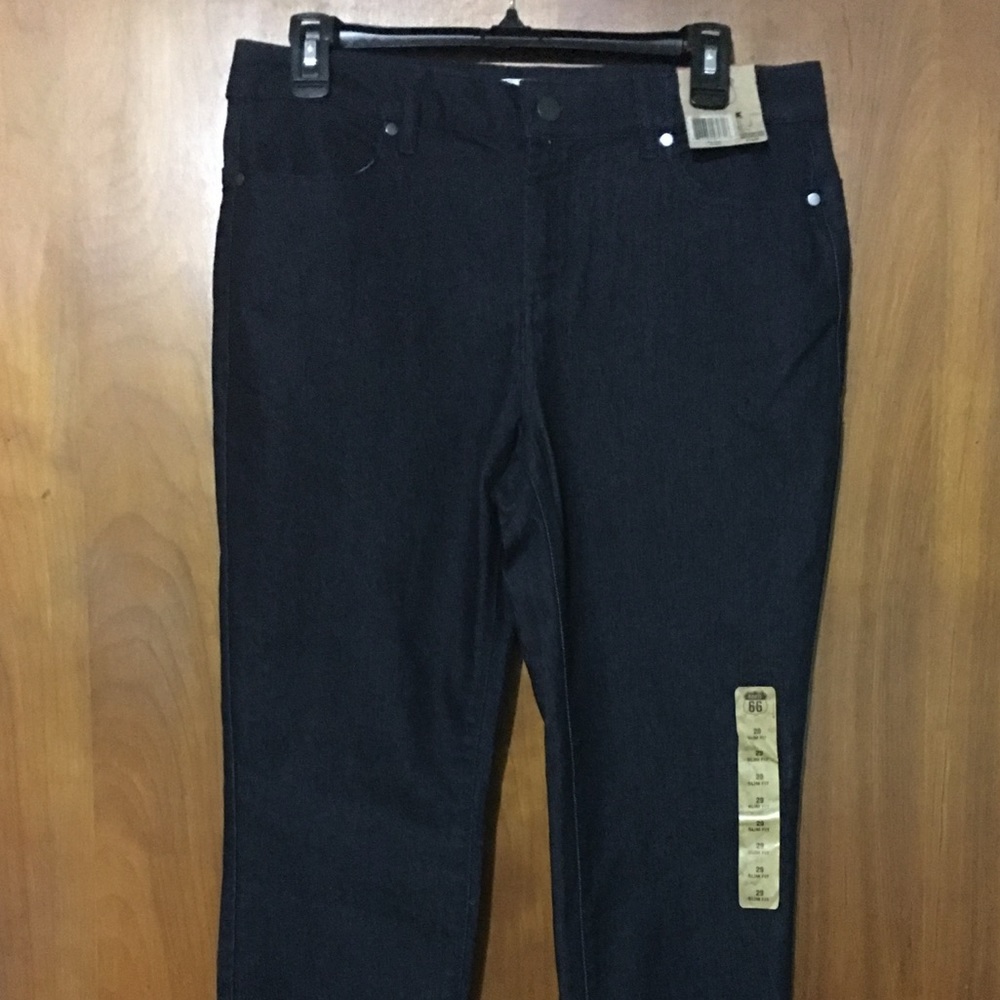 Route 66 Womens Slim Fit Dark Blue Jeans Size 29