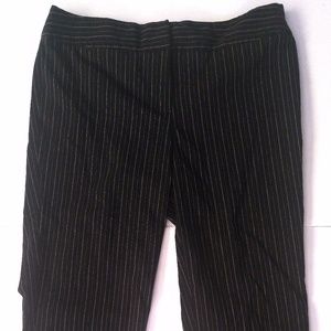 Lane Bryant Black Pinstripe Capri Pants Size 20