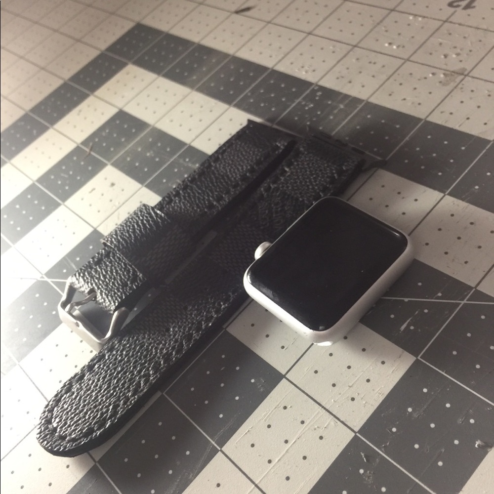 Louis Vuitton Damier Graphite Apple Watch Band