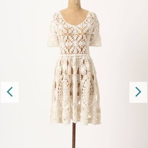 Anthropologie knitted & knotted crochet dress