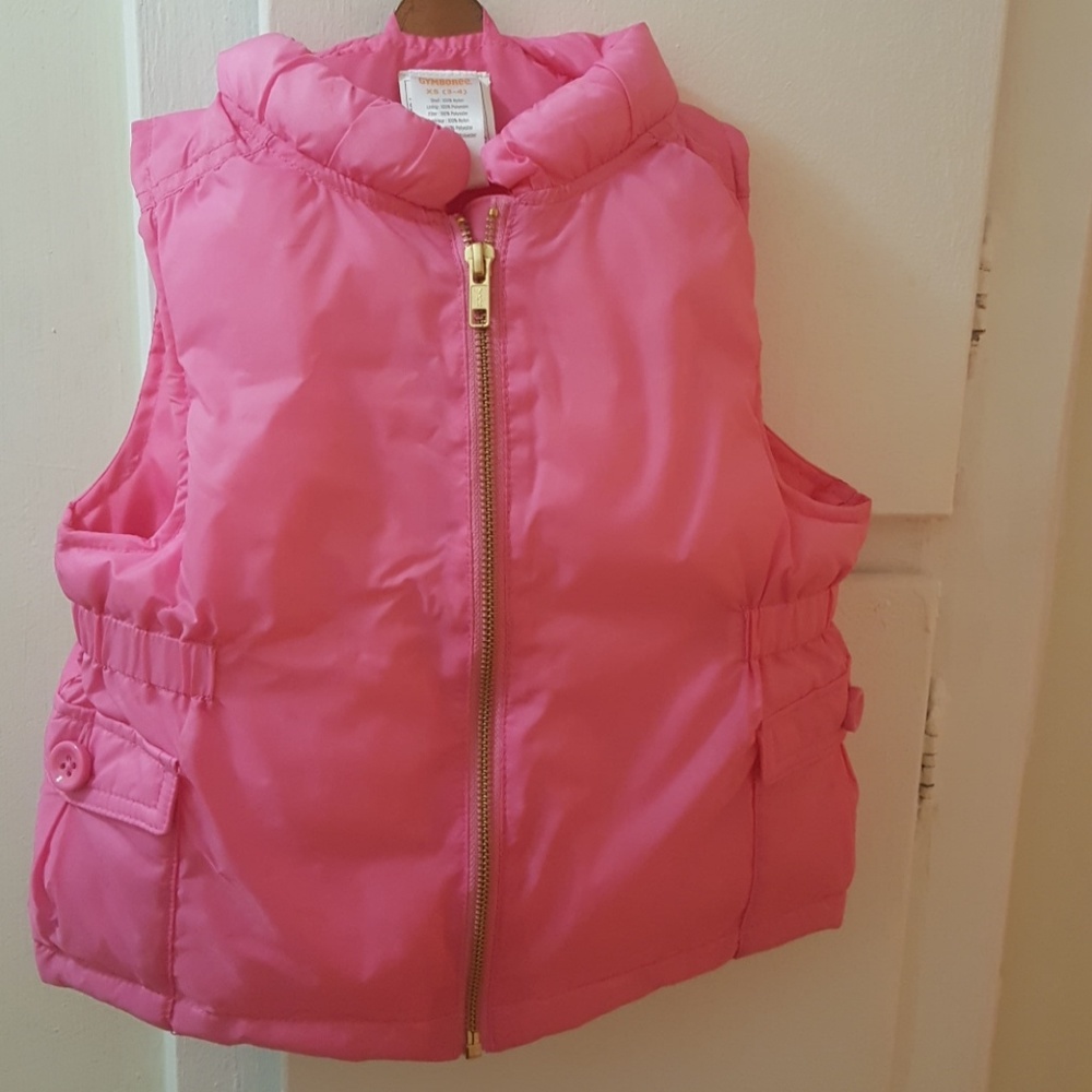 Girls gymboree pink puffer vest