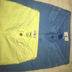 Baby blue and yellow skinny jeans - New