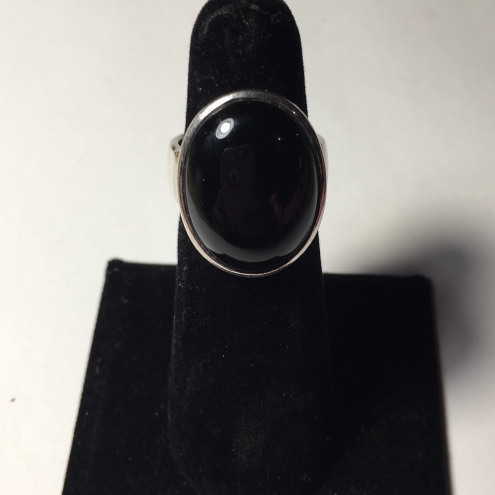 Vintage Sterling Thailand Onyx Ring