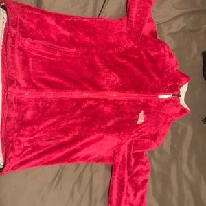 Pink women’s medium plush north face (grey detail)