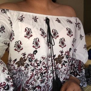 Off the shoulder blouse