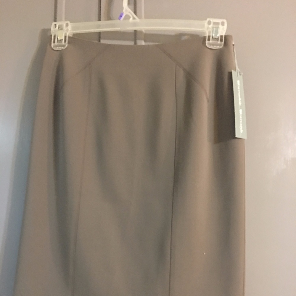 Worth Taupe Peg Skirt