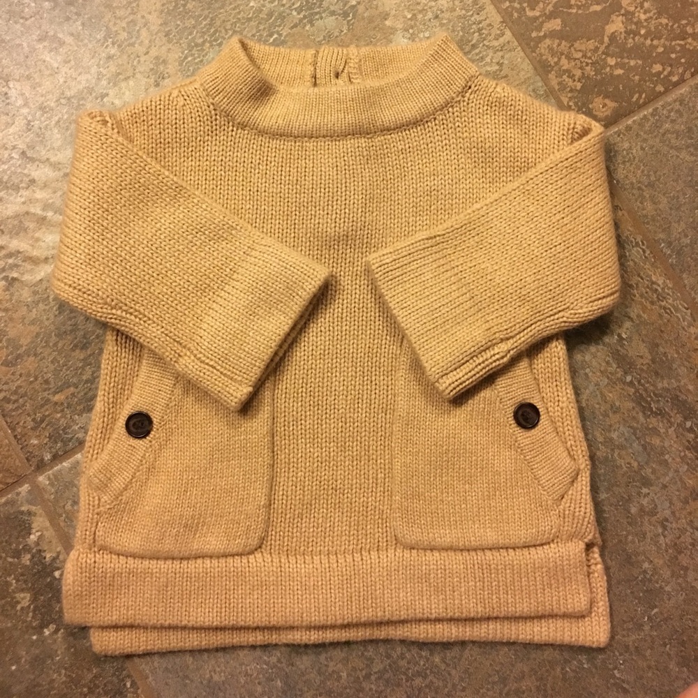 NWT Crewcuts camel mock turtleneck sweater