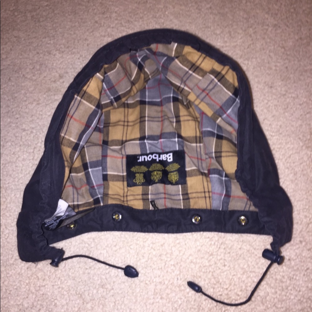 Navy Barbour hood
