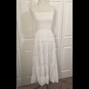 Strapless Ribbon Detail Long Dress