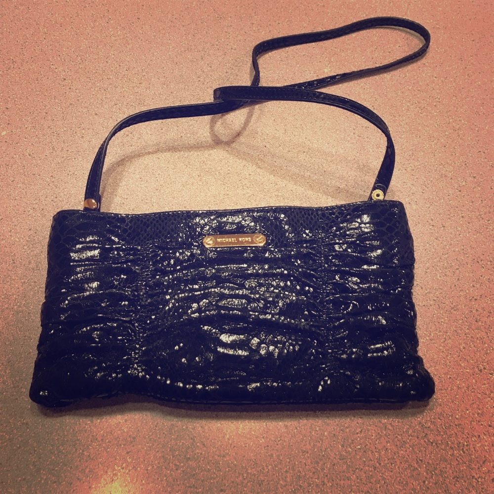 Black snake print Michael Kors wallet/clutch