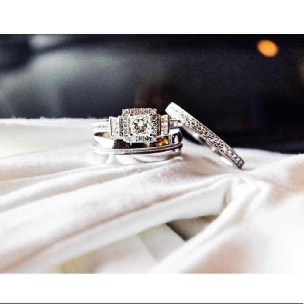 TACORI - 18k white gold - diamond wedding band