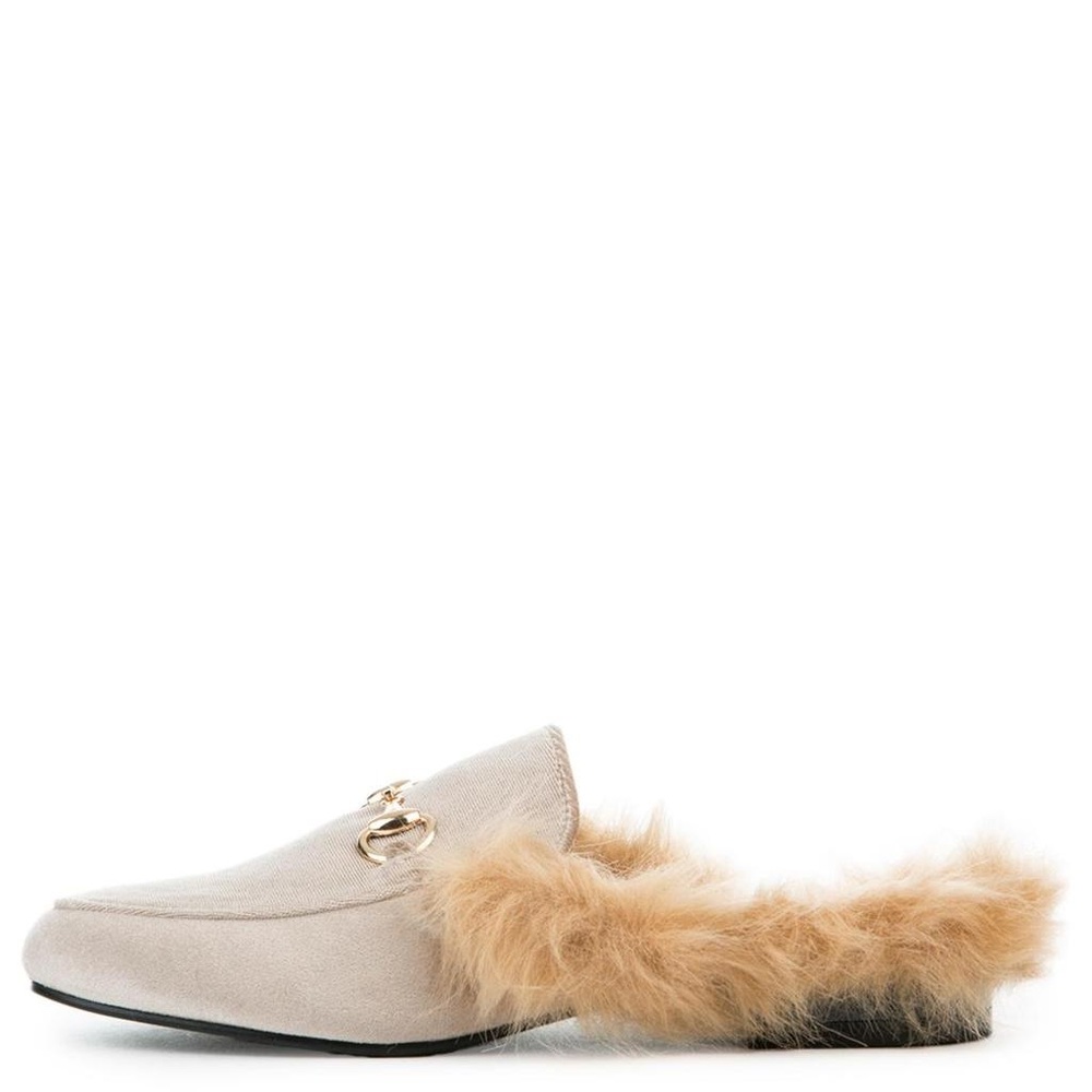 Velvet Fur Slides - Picture 2 of 5