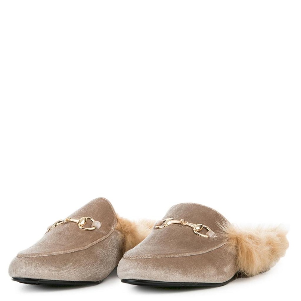 Velvet Fur Slides - Picture 3 of 5